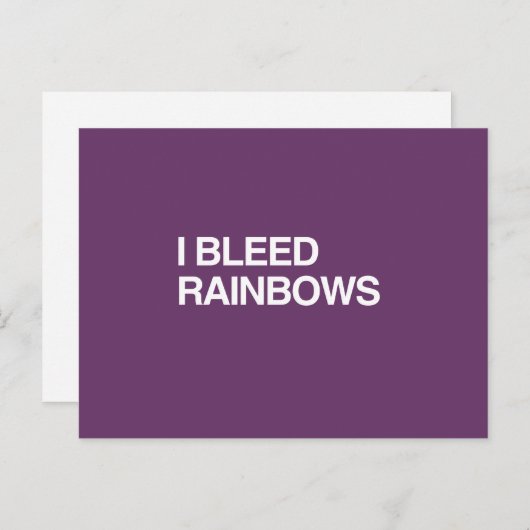 I BLEED RAINBOWS BRIEFKAART (Voorkant / Achterkant)
