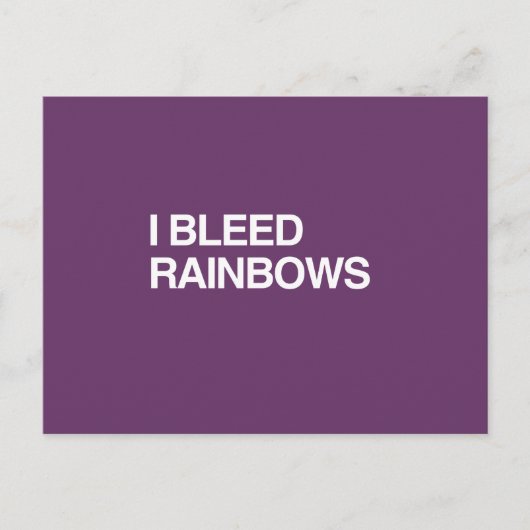 I BLEED RAINBOWS BRIEFKAART (Voorkant)