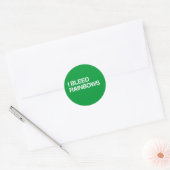 I BLEED RAINBOWS RONDE STICKER (Envelop)