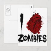 i bloedige hartzombieën briefkaart (Voorkant / Achterkant)