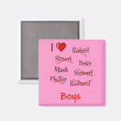 "I & Boys" Magneet (Voorkant / Achterkant)