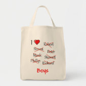 "I & Boys" Tote Bag (Voorkant)
