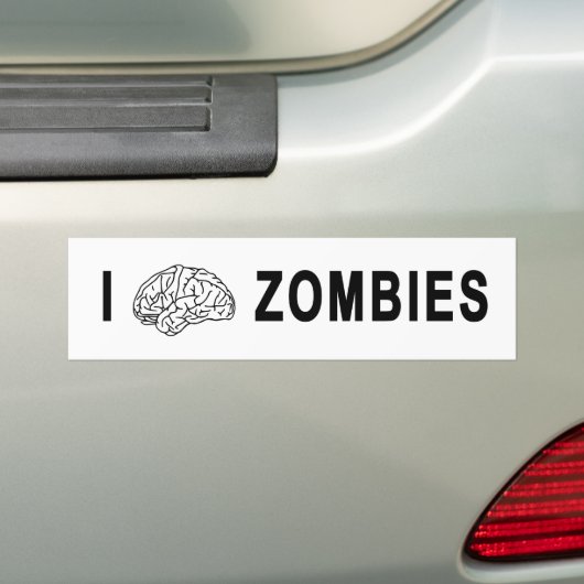 I [BRAÏNE] ZOMBIE BUMPERSTICKER (Op auto)