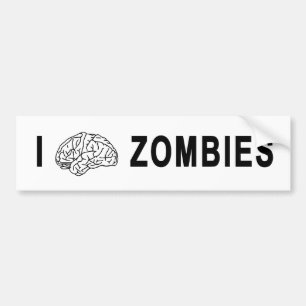 I [BRAÏNE] ZOMBIE BUMPERSTICKER
