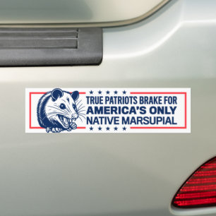 I Brake for America's Only Native Marsupial Funny Bumpersticker
