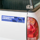 I Brake for Animals Wildlife Protection Bumpersticker (Op Truck)
