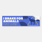 I Brake for Animals Wildlife Protection Bumpersticker (Voorkant)