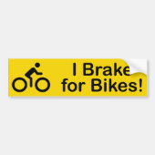 I Brake for Bikes Bumpersticker (Voorkant)