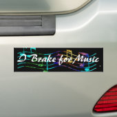 I Brake for Music Bumpersticker (Op auto)
