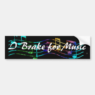 I Brake for Music Bumpersticker
