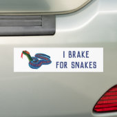 I Brake for Sakes California Red Sided Garter Bumpersticker (Op auto)
