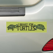 I Brake for Turtles Bumpersticker (Op auto)
