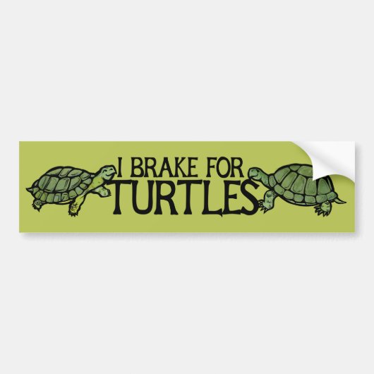I Brake for Turtles Bumpersticker (Voorkant)