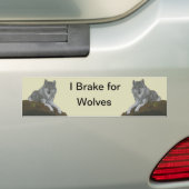 I Brake for Wolves Bumpersticker (Op auto)
