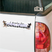 I Brake voor Chihuahuas Bumpersticker (Op Truck)