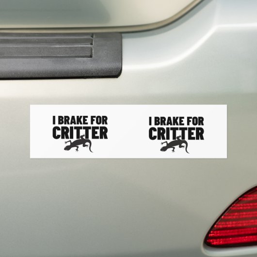 I Brake voor Critter.w Bumpersticker (Op auto)