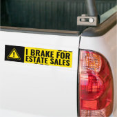 I Brake voor de verkoop van onroerend goed Bumpersticker (Op Truck)