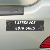 I Brake voor Gothic Meisjes Gotische auto bumper s Bumpersticker (Op auto)