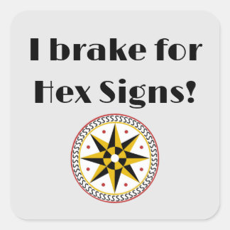 I Brake voor Hex-signalen Vierkante Sticker
