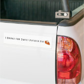 I Brake voor zoete aardappeltaart Bumpersticker (Op Truck)