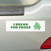 I break for frogs bumpersticker (Op auto)