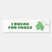 I break for frogs bumpersticker (Voorkant)
