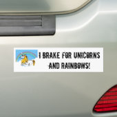I Break voor Unicorns Bumpersticker (Op auto)