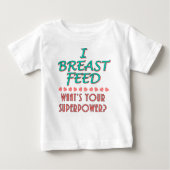 "I Breast Feed" Superpower Baby Apparel (Voorkant)
