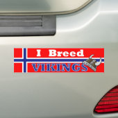 I Breed Vikings Bumpersticker (Op auto)