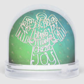 "I bring you tidings of great joy"Snow Globe Sneeuwbol (Achterkant)