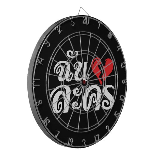 I Broken Heart (Love) Lakhon ĀThai Language Ā Dartbord (Voorkant Links)