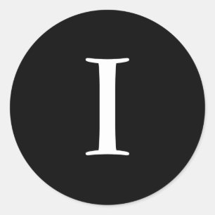 I Bruiloft Monogram Zwarte Stickers