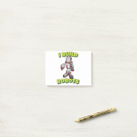 I Build Robots Post-it® Notes (Op bureau)