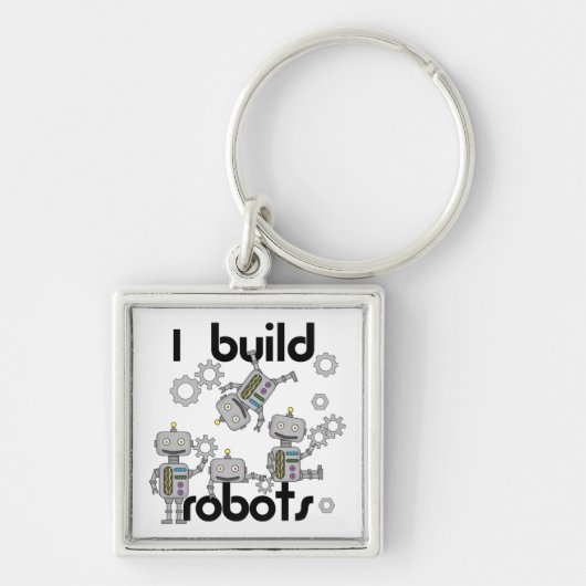 I Build Robots Sleutelhanger (Voorkant)
