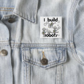 I Build Robots Vierkante Button 5,1 Cm (In situ)