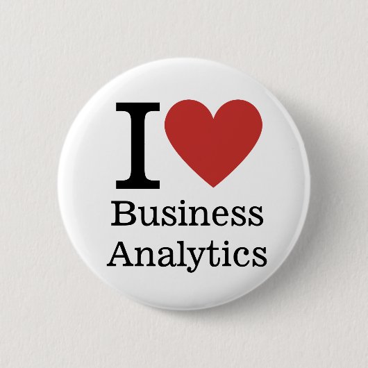 I ❤️ Business Analytics voor werknemers CUSTOM Pin Ronde Button 5,7 Cm (Voorkant)