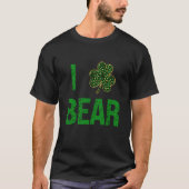 I C Bear Patrick's Day Irish Gold Leopard Beer T-shirt (Voorkant)