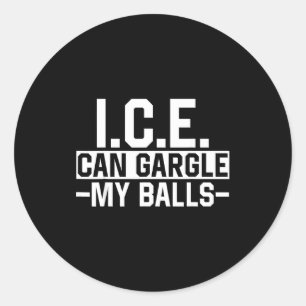 I.c.e. kan mijn meme gorgelen grap ronde sticker