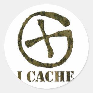 I CACHE sticker