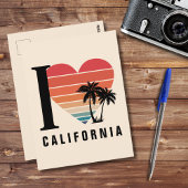 I ♥ Californië Retro Briefkaart