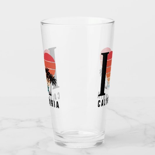 I ♥ Californië Retro Glas (Links)