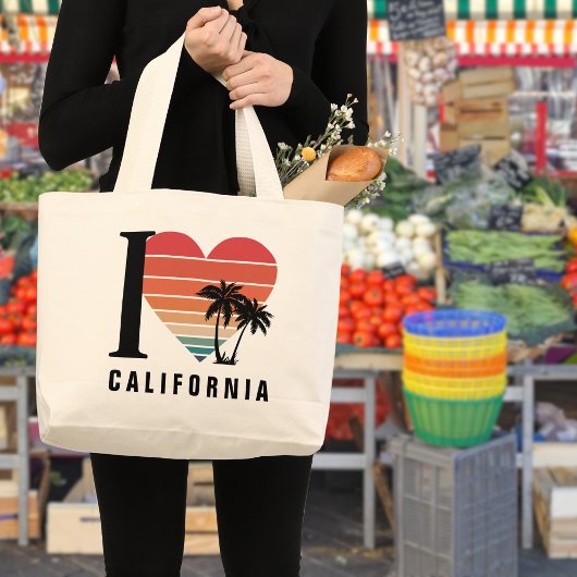 I ♥ Californië Retro Grote Tote Bag