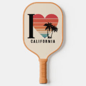 I ♥ Californië Retro Pickleball Paddle (Voorkant)