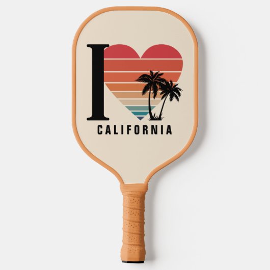 I ♥ Californië Retro Pickleball Paddle (Achterkant)
