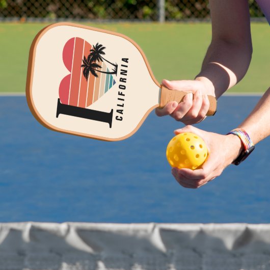 I ♥ Californië Retro Pickleball Paddle (Insitu)