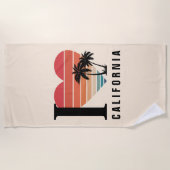I ♥ Californië Retro Strandlaken (Voorkant)
