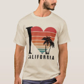 I ♥ Californië Retro T-shirt (Voorkant)