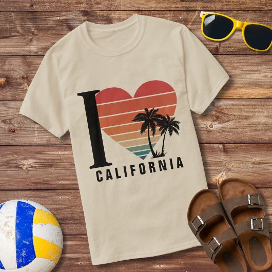 I ♥ Californië Retro T-shirt