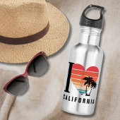 I ♥ Californië Retro Waterfles