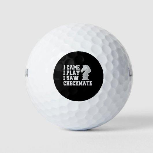 I Came I Play I Saw Checkmate Funny Chess PLayer Golfballen (Voorkant)